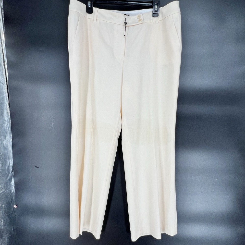 NWOT Talbots Heritage Size 16 Petite Straight Dress Pants Lined Winter White